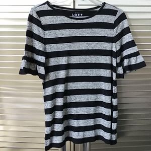 Ann Taylor Loft ruffle sleeve sweater